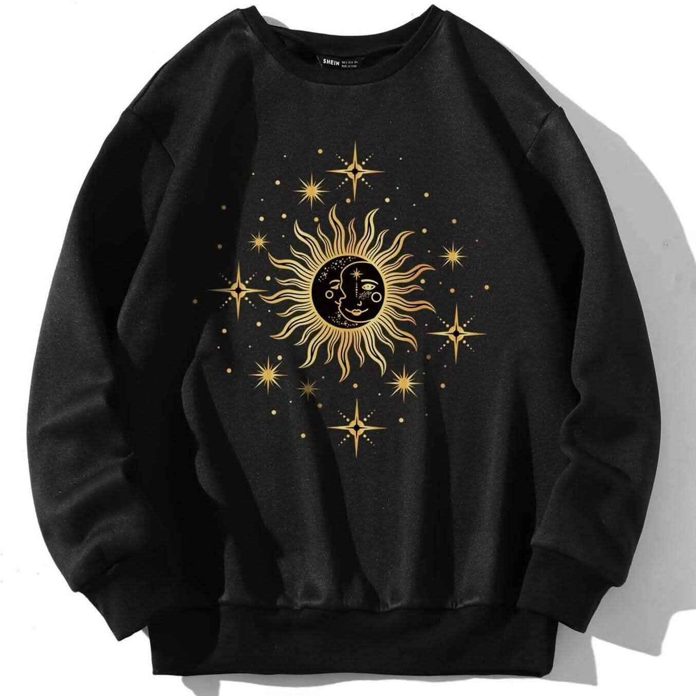 Graphic Print Thermal Sweatshirt DailySale