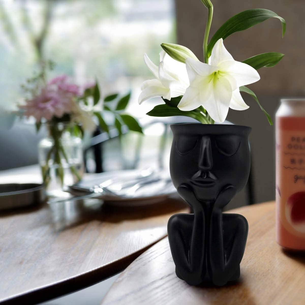 Greneric Character Portrait Flower Pot Resin Succulents Plant Pot DailySale