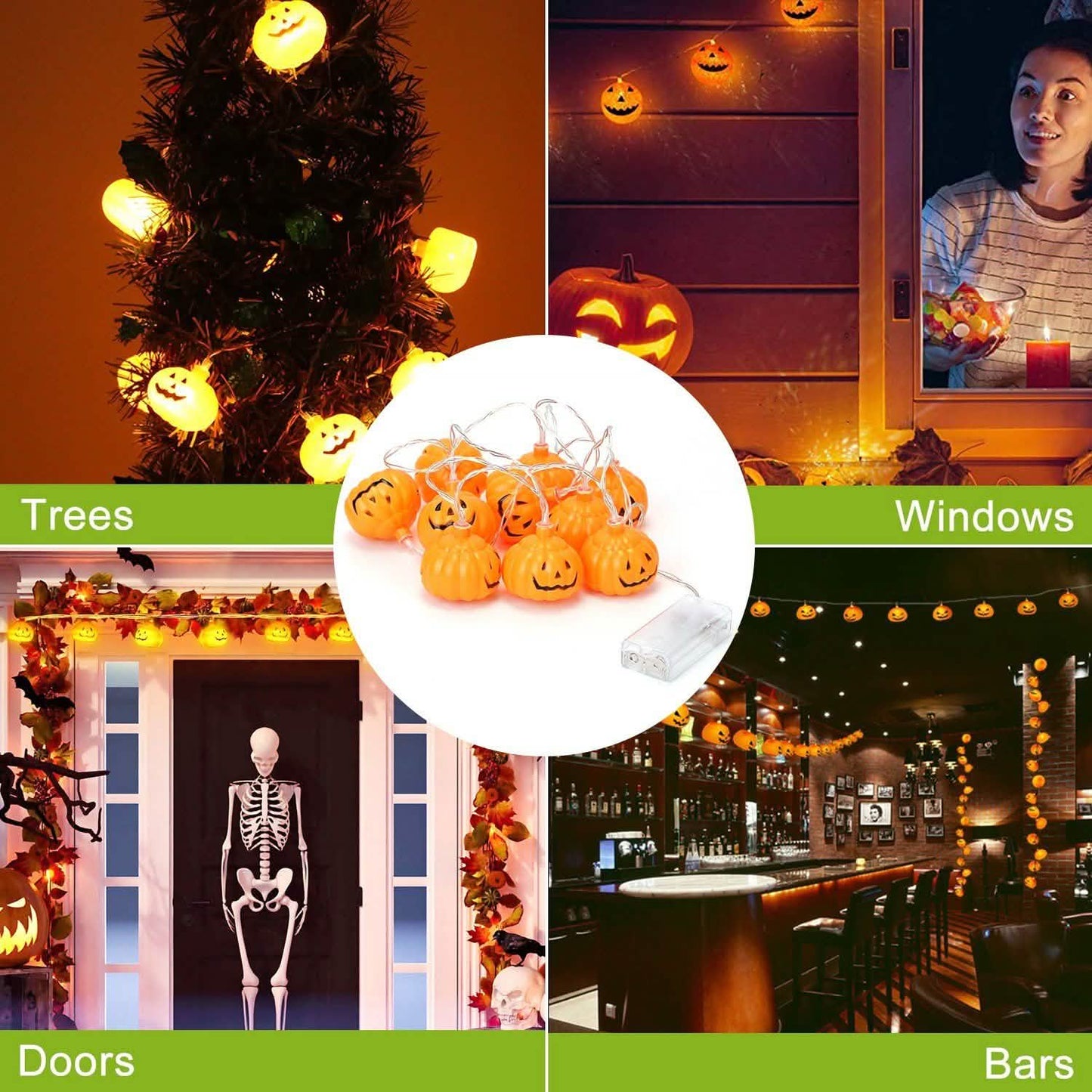 Halloween String Light Pumpkin LED Lamps Battery Powered DailySale