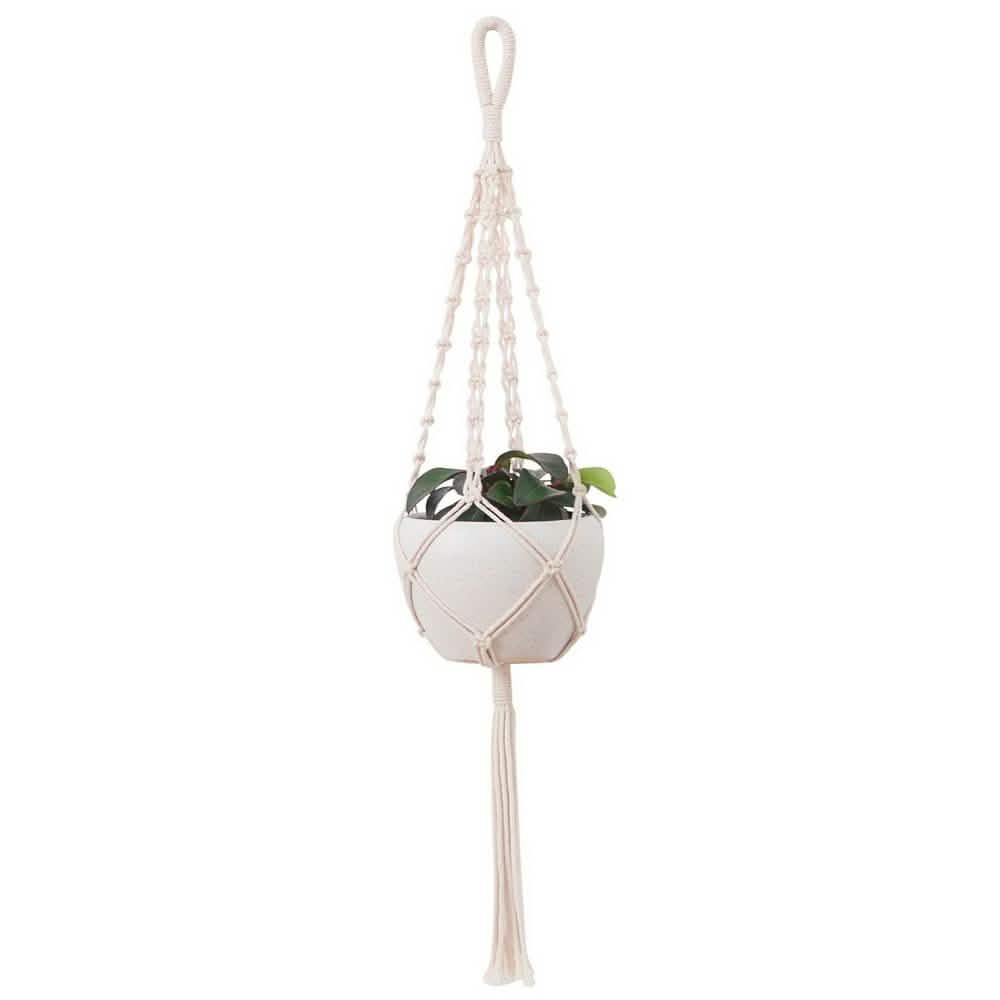 Hand Woven Macrame Tapestry Plant Hanger Holder DailySale