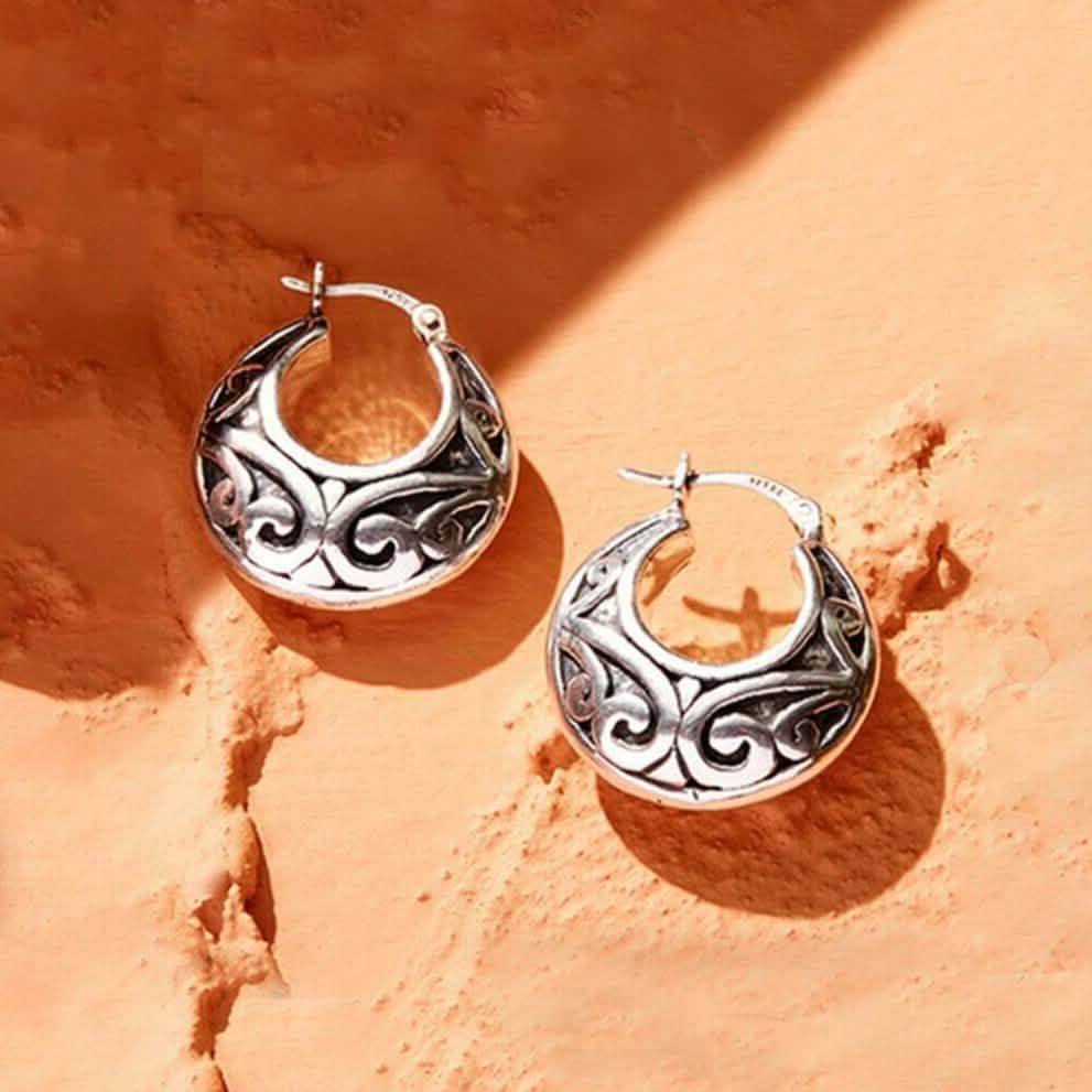 Handcrafted Sterling Silver Hoop Earrings by Verona DailySale