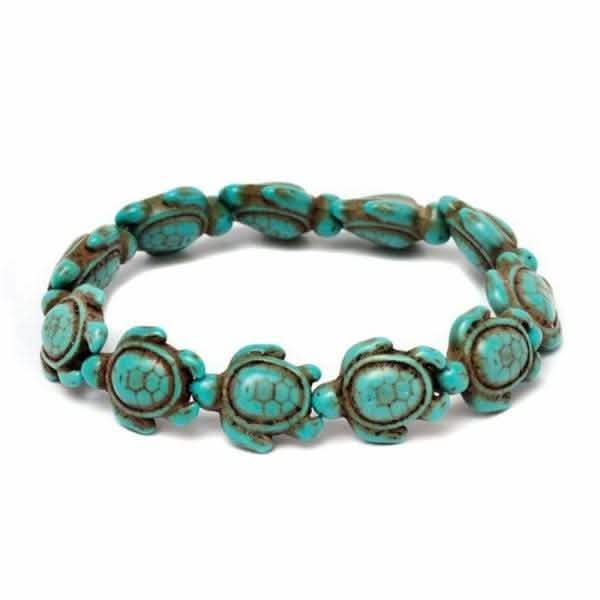 Handmade Turquoise Hawaiian Sea Turtles Bracelet - Turquoise DailySale