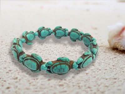 Handmade Turquoise Hawaiian Sea Turtles Bracelet - Turquoise DailySale