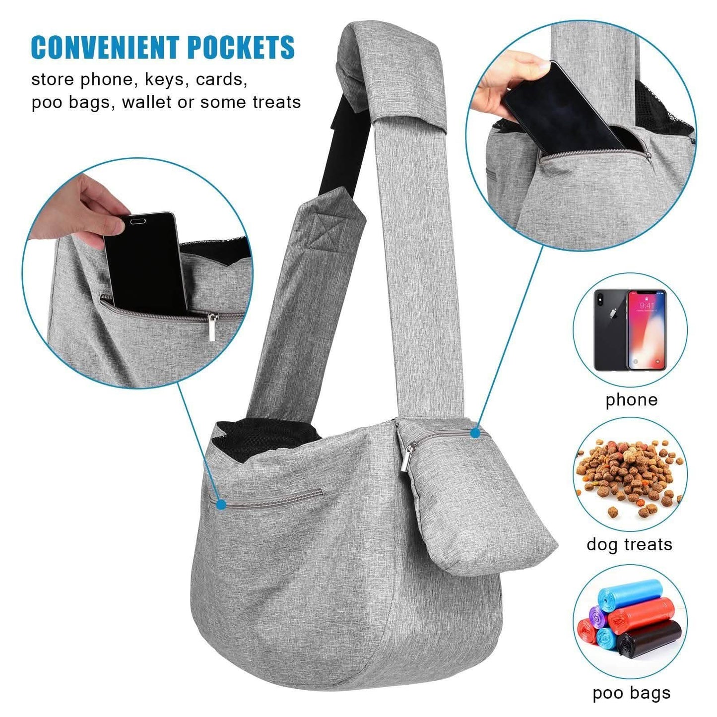 Hands-Free Adjustable Strap Pet Sling Carrier DailySale