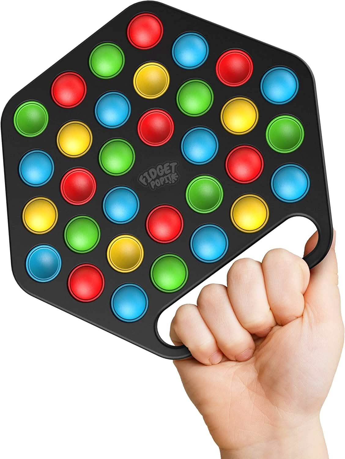 Hard Shell Pop it Fidget Toy Board with Carrying Handle for Adults & Kids DailySale