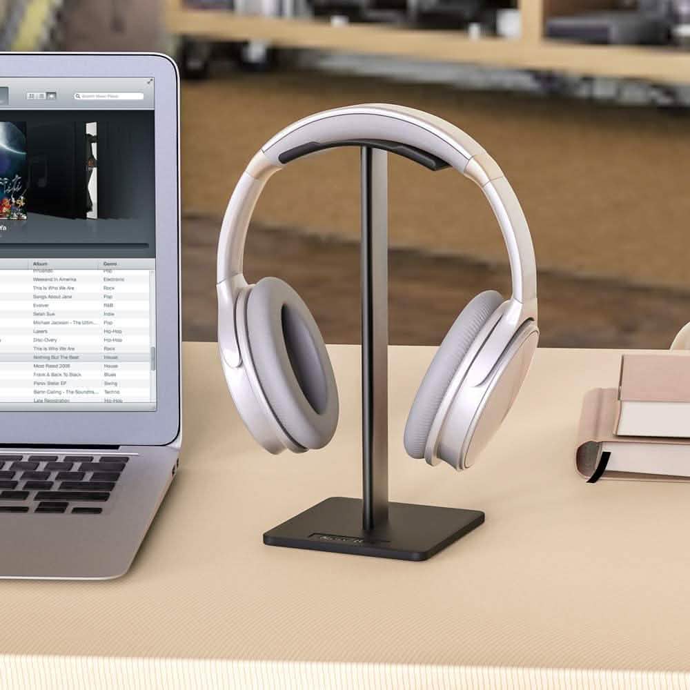 Headphone Stand with Aluminum Supporting Bar Flexible Headrest DailySale