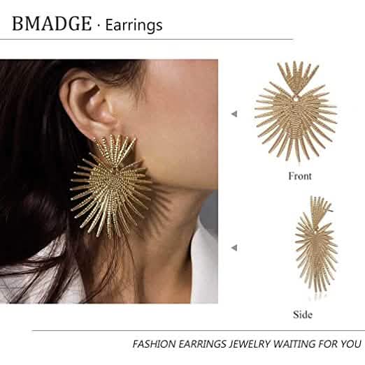 Heart Dangle Earrings Studs Gold Star Statement Earrings DailySale