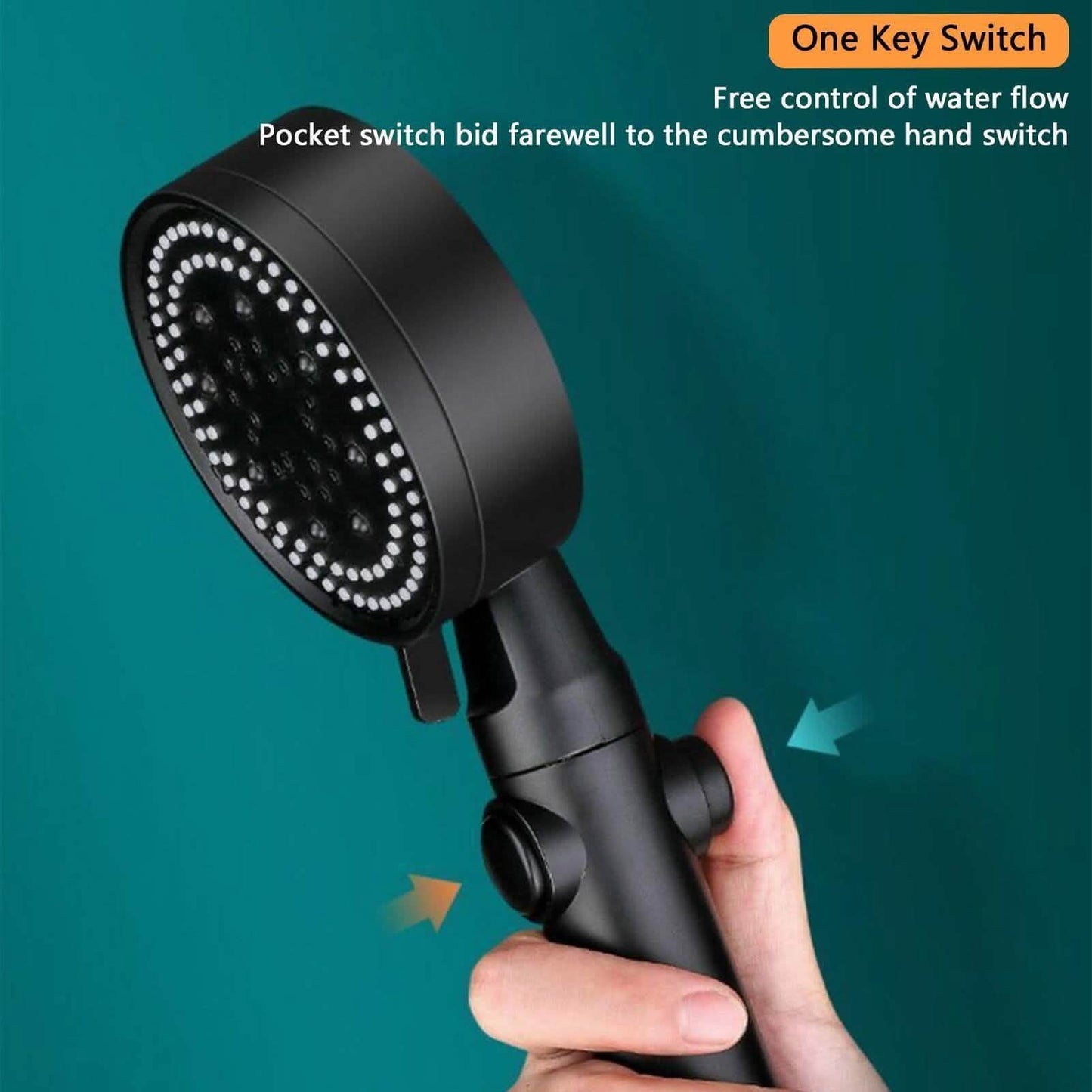 High-Pressure Shower Head 5-Modes Adjustable Faucet Aerator Water Saving DailySale