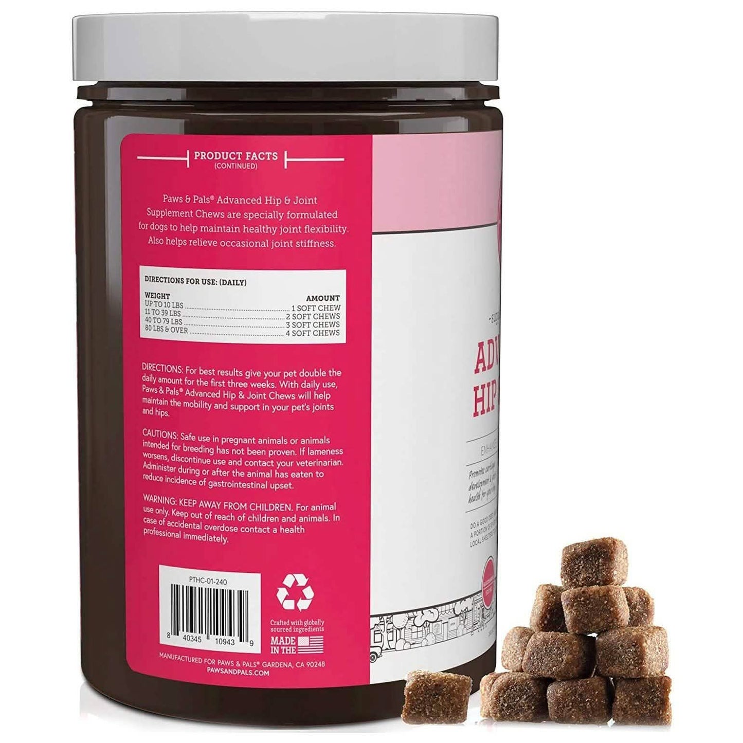 Hip and Joint Advanced Level 2 Formula All Natural Glucosamine Supplement for Dogs and Cat DailySale