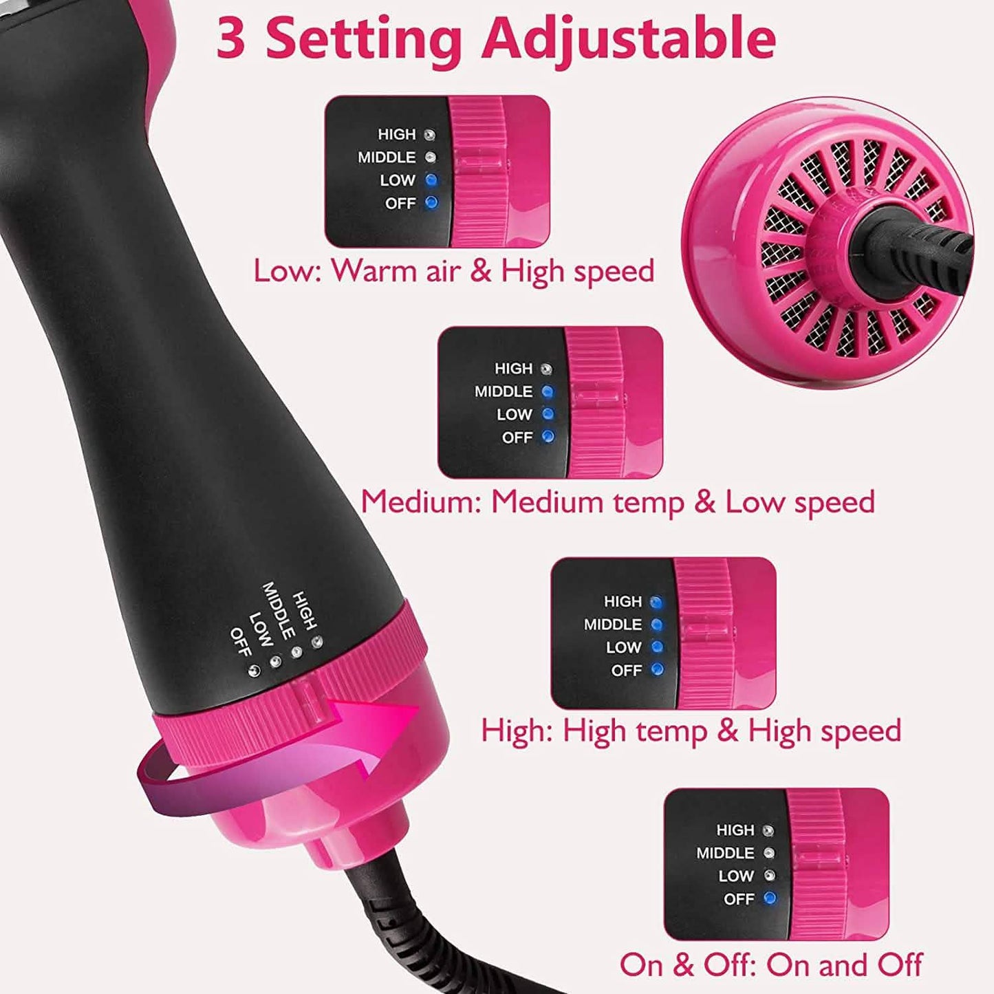 HIPPIH Hot Air Brush Styler and Dryer DailySale