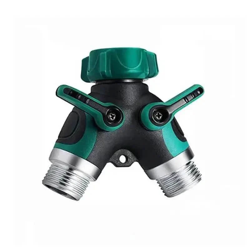 Hose Splitter 2 Way 3/4" Faucet Y Connector with Shut-off Valve DailySale