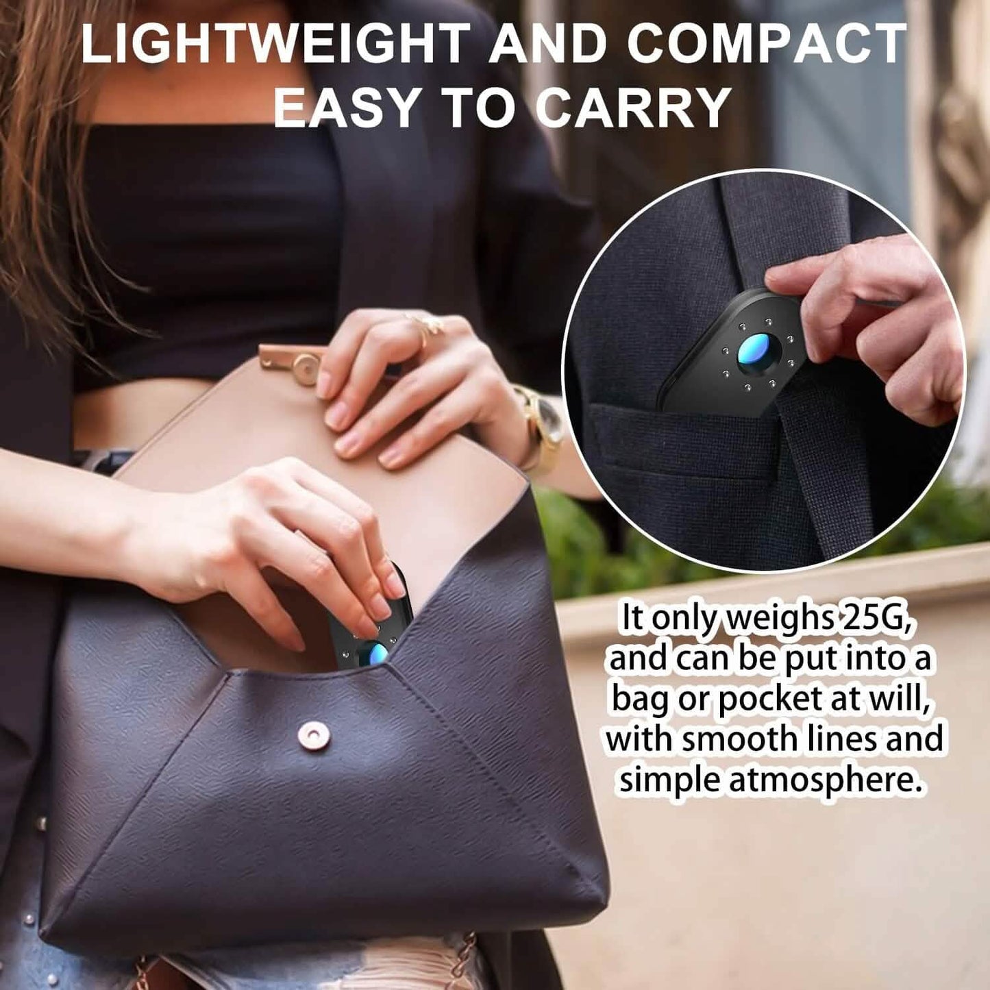 Hotel Hidden Camera Detector Finder, Infrared Detector, Travel Mini Portable Anti-Peeping Anti-Monitoring Camera Scanner DailySale