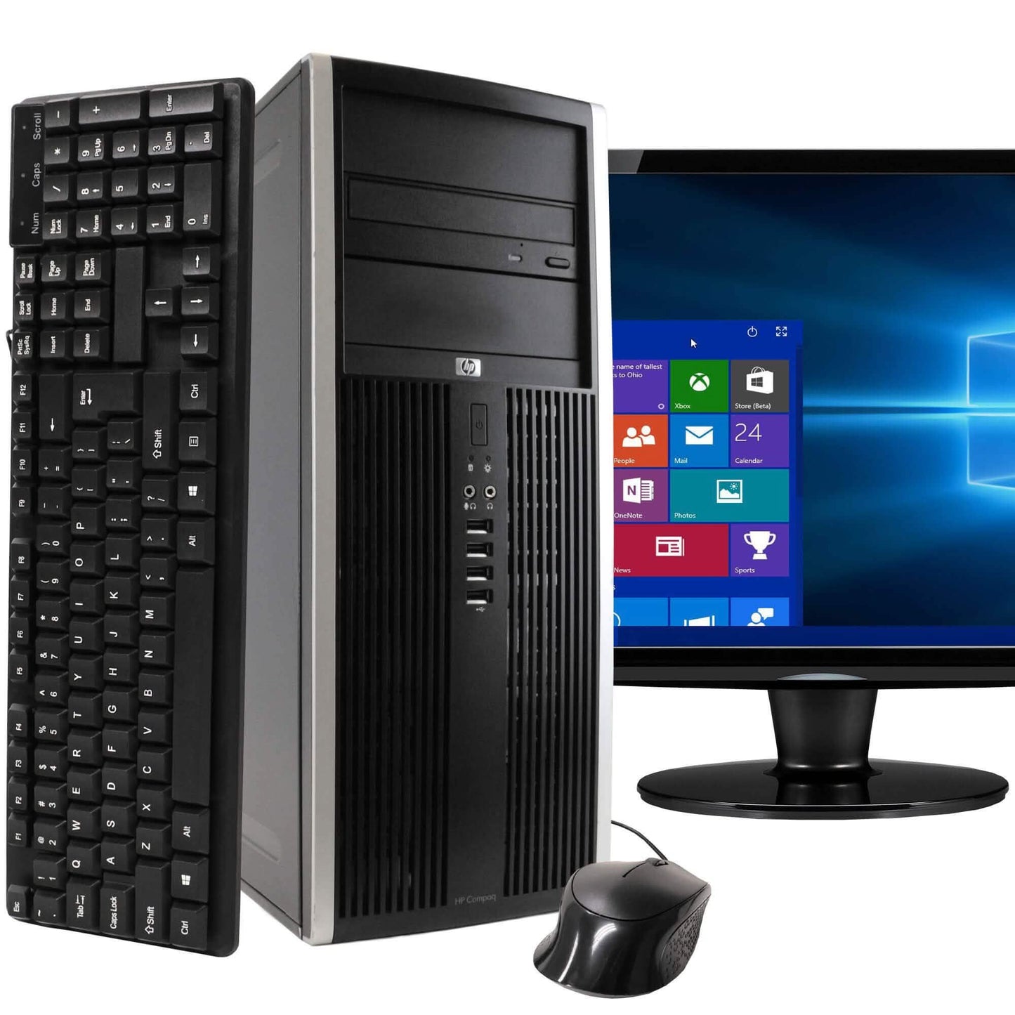 HP Compaq Elite 8100 Tower Computer PC with 22" Wide Screen Monitor (Refurbished) DailySale