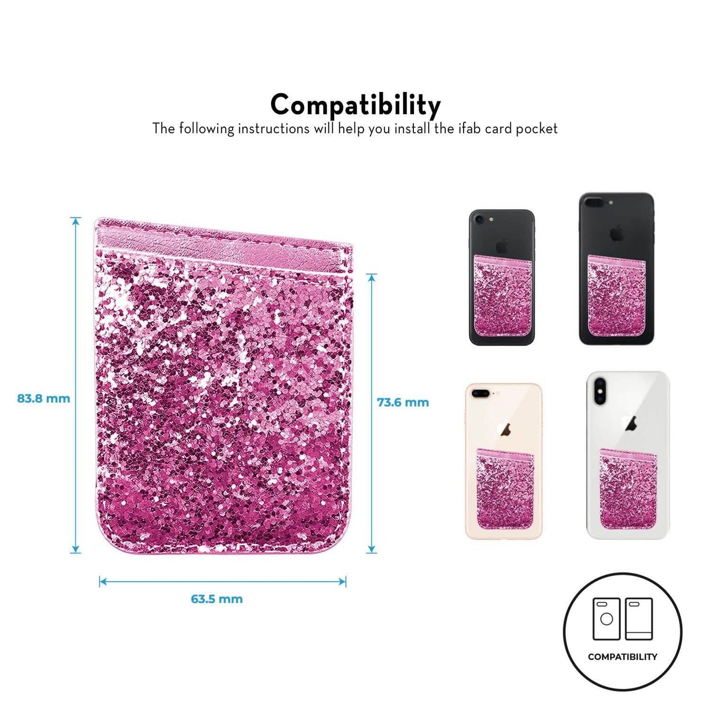 iFab Stick-On ID, Credit Card Wallet Phone Case for iPhone, Android Smartphones DailySale
