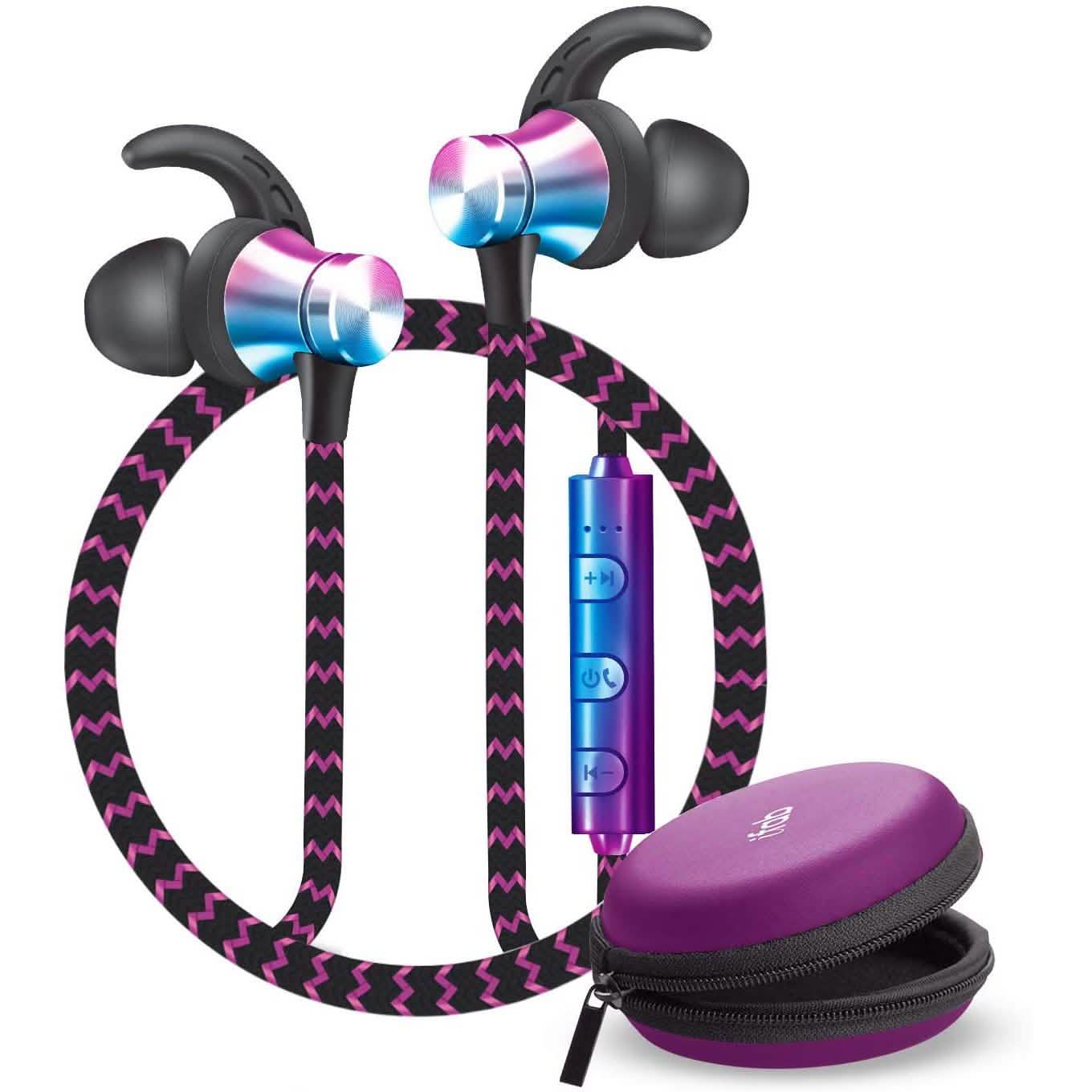 iFab Wireless Neckband Earbuds with Microphone and Control Buttons DailySale