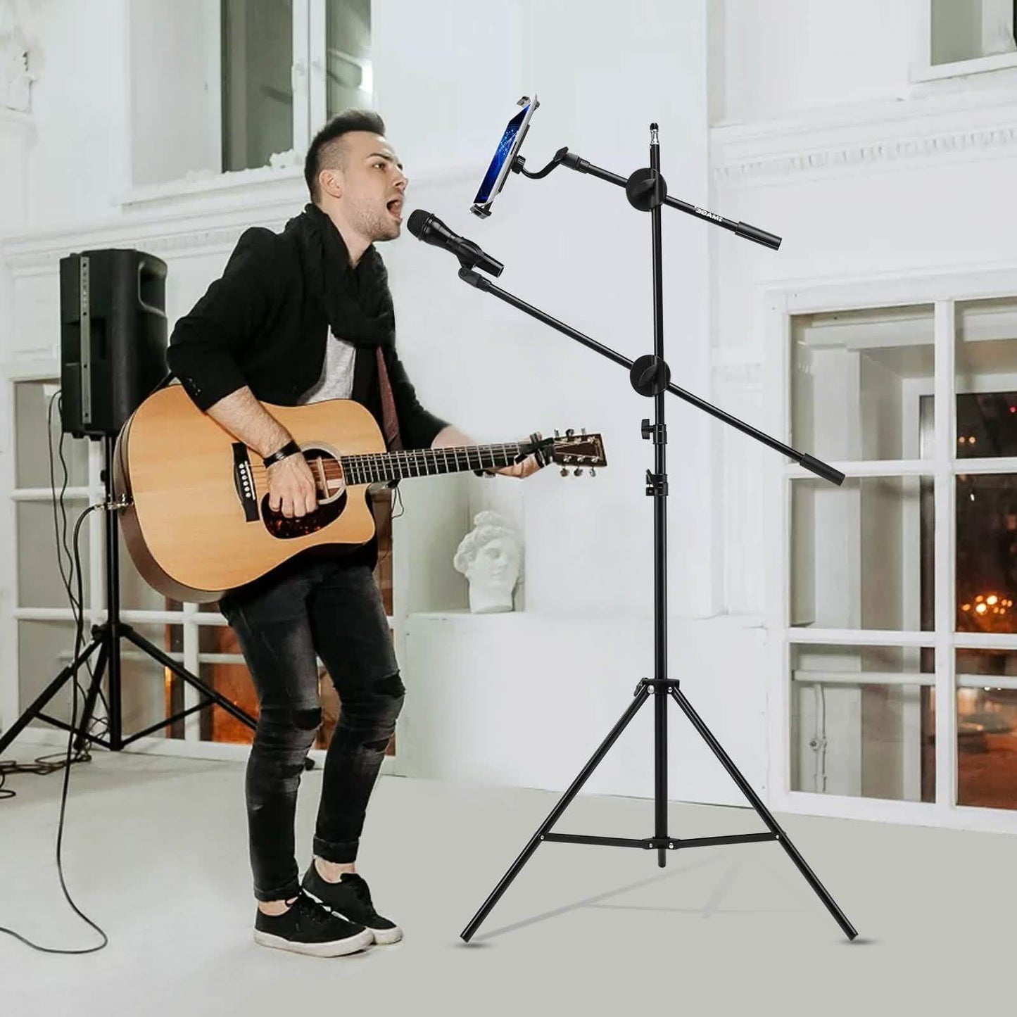 IMAGE Microphone Stand with Mic Clip Holder DailySale