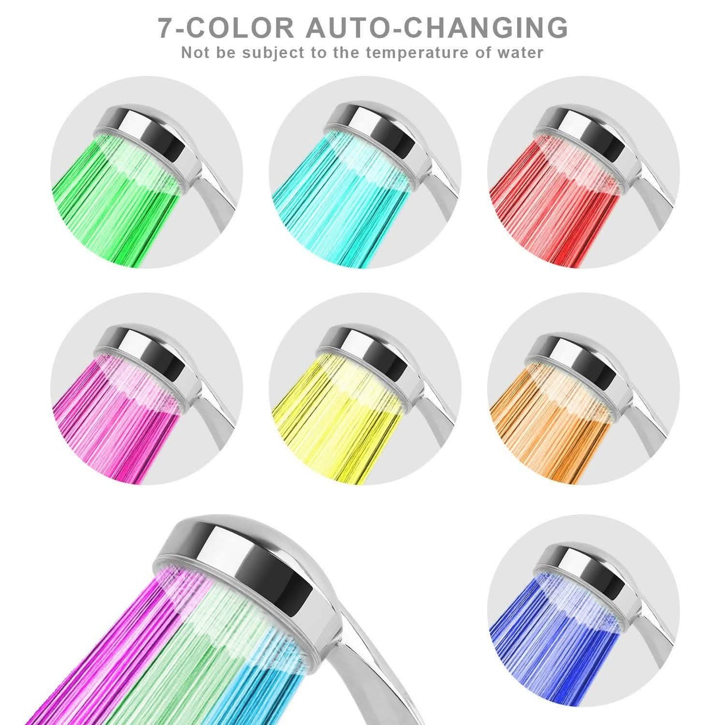 iMounTEK Color-Changing Hydropower LED Shower Head DailySale