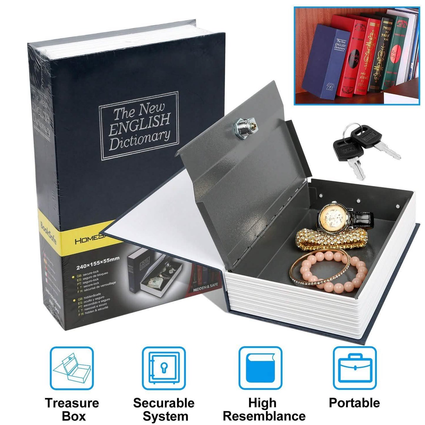 iMountek Dictionary Safe Secret Diversion Book Metal Box DailySale