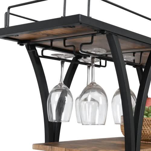 Industrial Bar Cart Kitchen Bar Service Cart DailySale