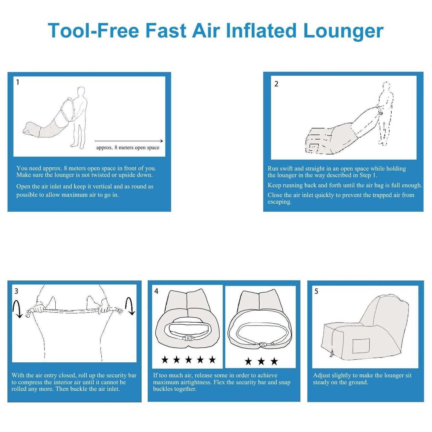 Inflatable Lounger Air Sofa Chair Couch with Portable Organizing Bag DailySale