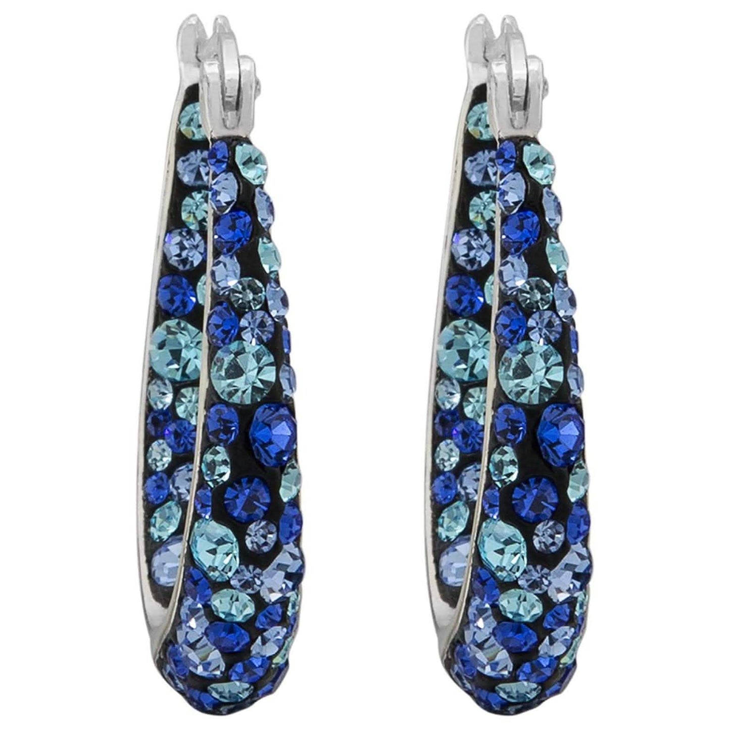 Inside Out Ocean Blue Hoop Earrings DailySale
