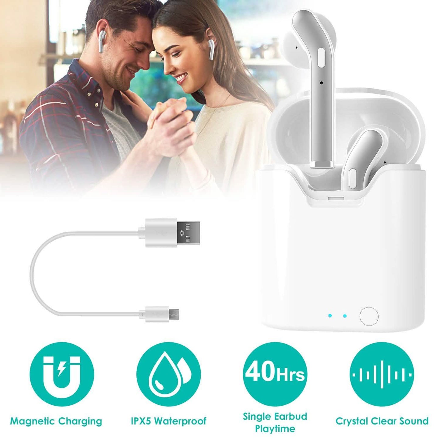 IPX5 Waterproof Wireless 5.0 TWS Earbuds DailySale