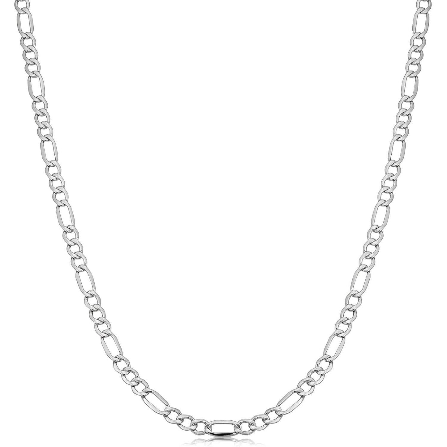Italian Sterling Silver 3.5MM Figaro Chain DailySale