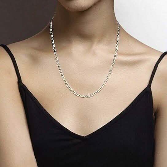 Italian Sterling Silver 3.5MM Figaro Chain DailySale