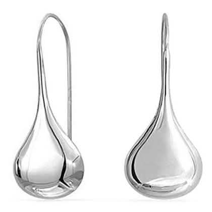 Italian Sterling Silver Puffed Teardrop Earrings by Verona DailySale