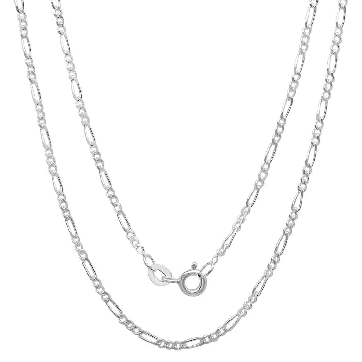 Italian Sterling Silver Unisex Figaro Chain DailySale