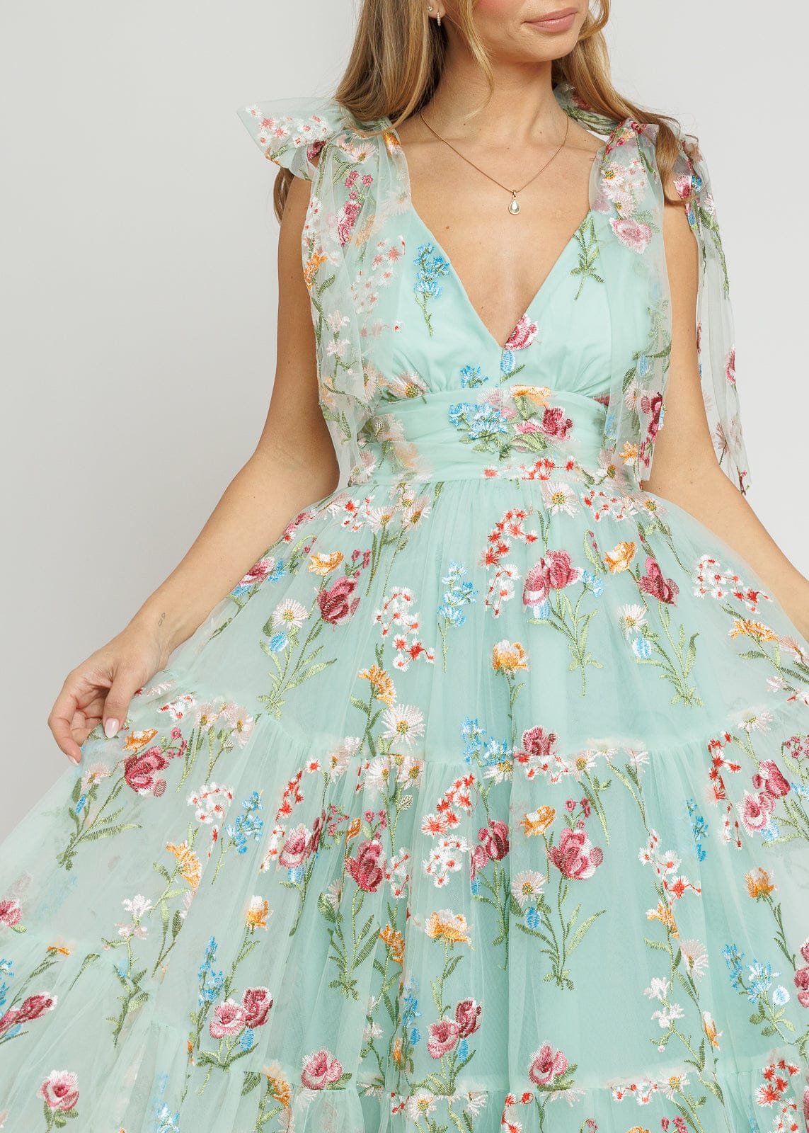 Margaret Floral Midi Dress Green JessaKae