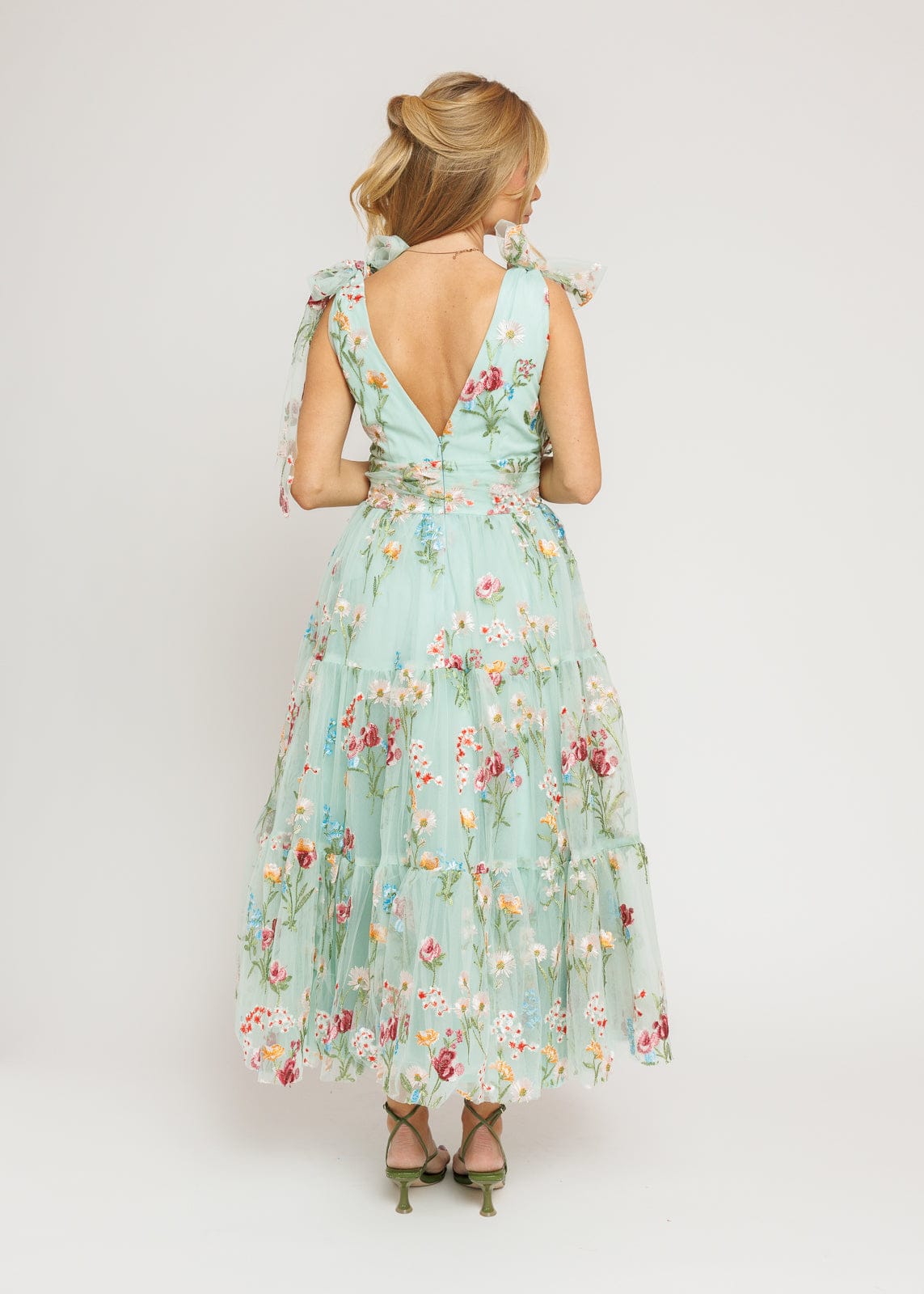 Margaret Floral Midi Dress Green JessaKae