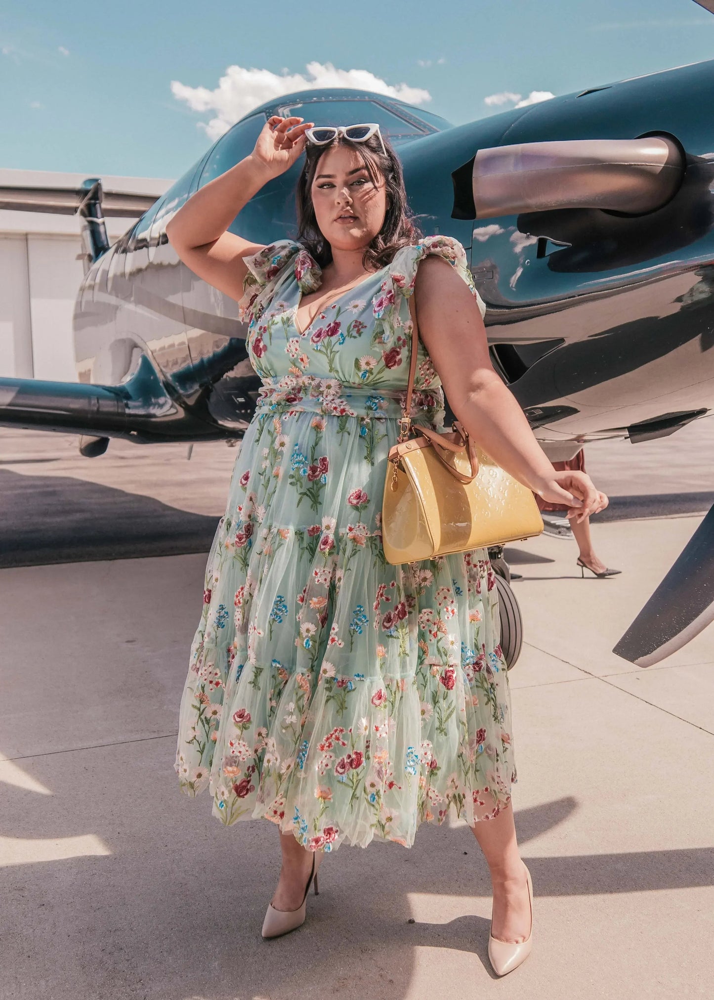 Margaret Floral Midi Dress Green JessaKae