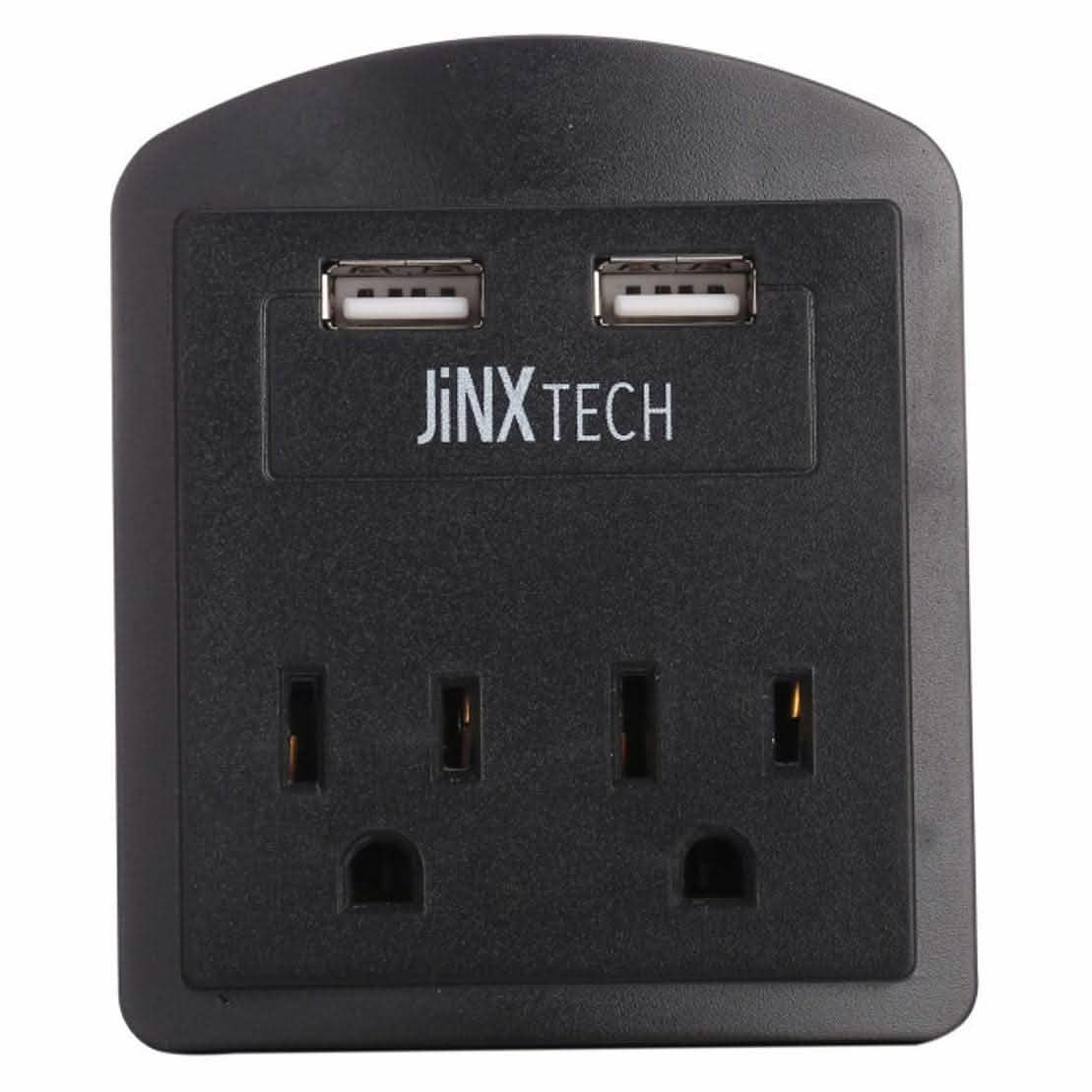 JinxTech 2-Outlet Wall Tap with Dual USB DailySale