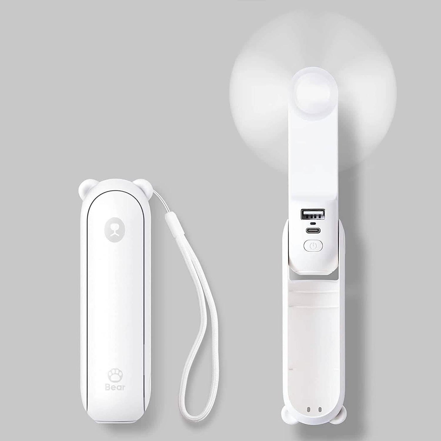 JISULIFE 3-in-1 Portable Small Pocket Fan with Power Bank DailySale