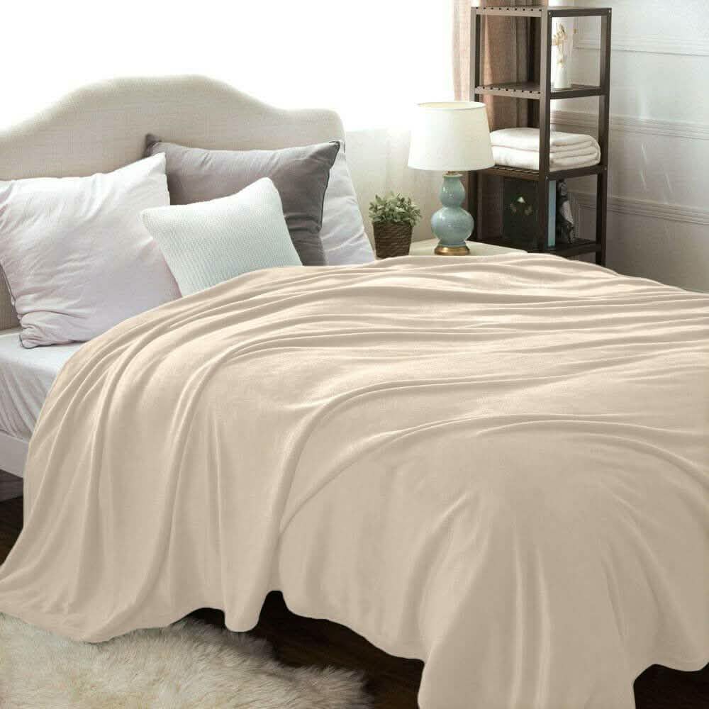 Kathy Ireland Flannel Solid Microplush Bed Blankets DailySale