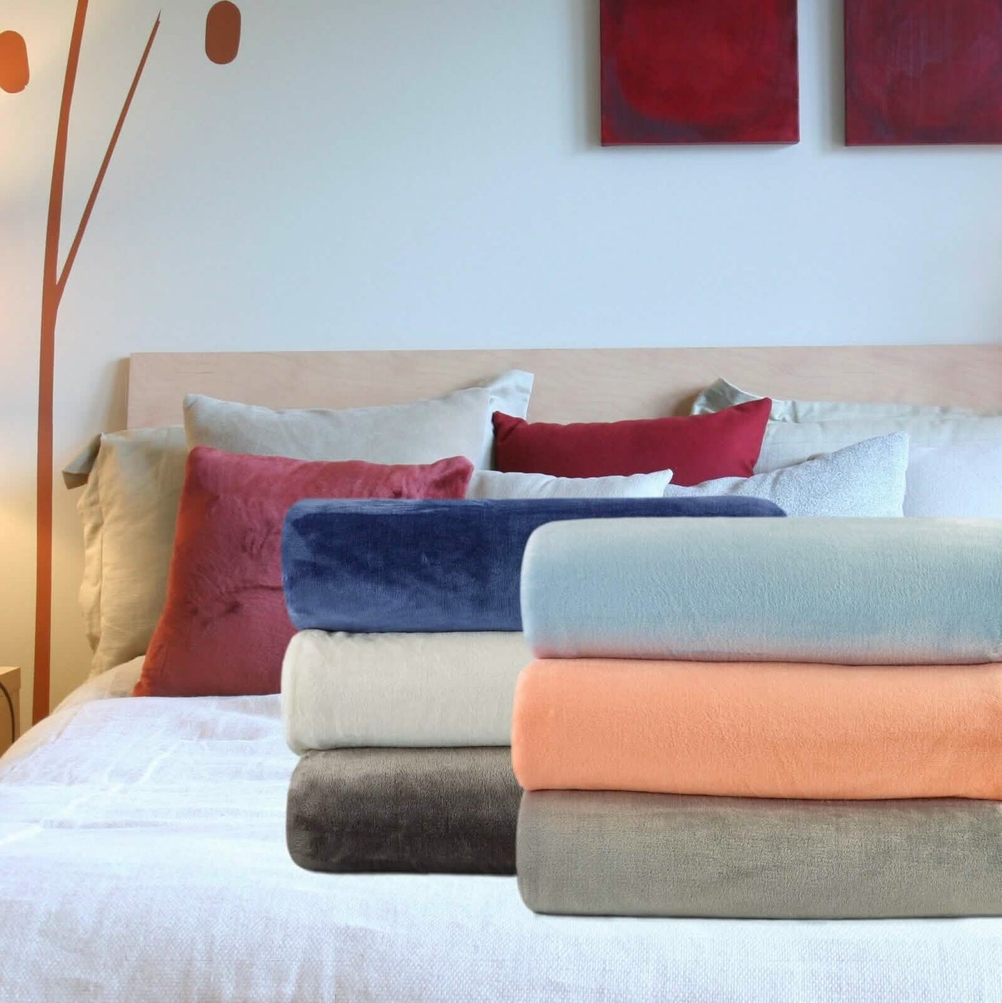 Kathy Ireland Flannel Solid Microplush Bed Blankets DailySale