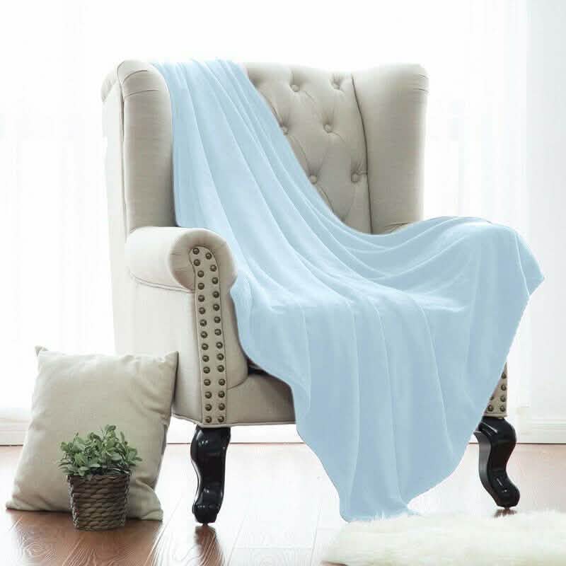 Kathy Ireland Flannel Solid Microplush Bed Blankets DailySale