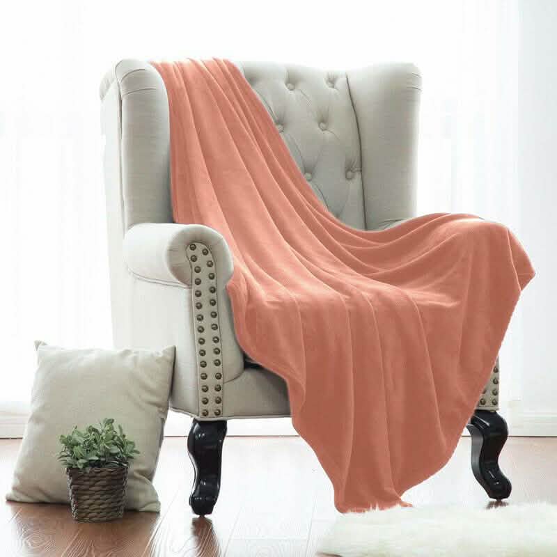 Kathy Ireland Flannel Solid Microplush Bed Blankets DailySale