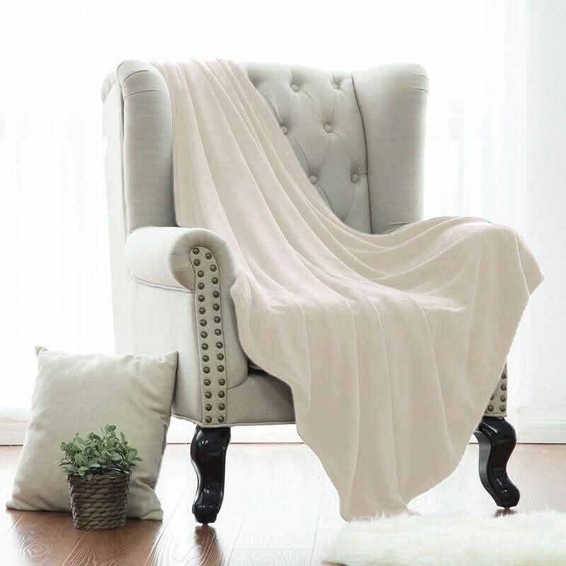 Kathy Ireland Flannel Solid Microplush Bed Blankets DailySale