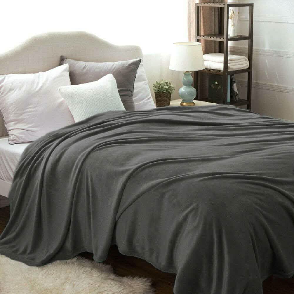 Kathy Ireland Flannel Solid Microplush Bed Blankets DailySale