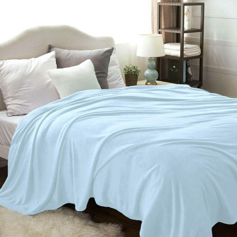 Kathy Ireland Flannel Solid Microplush Bed Blankets DailySale