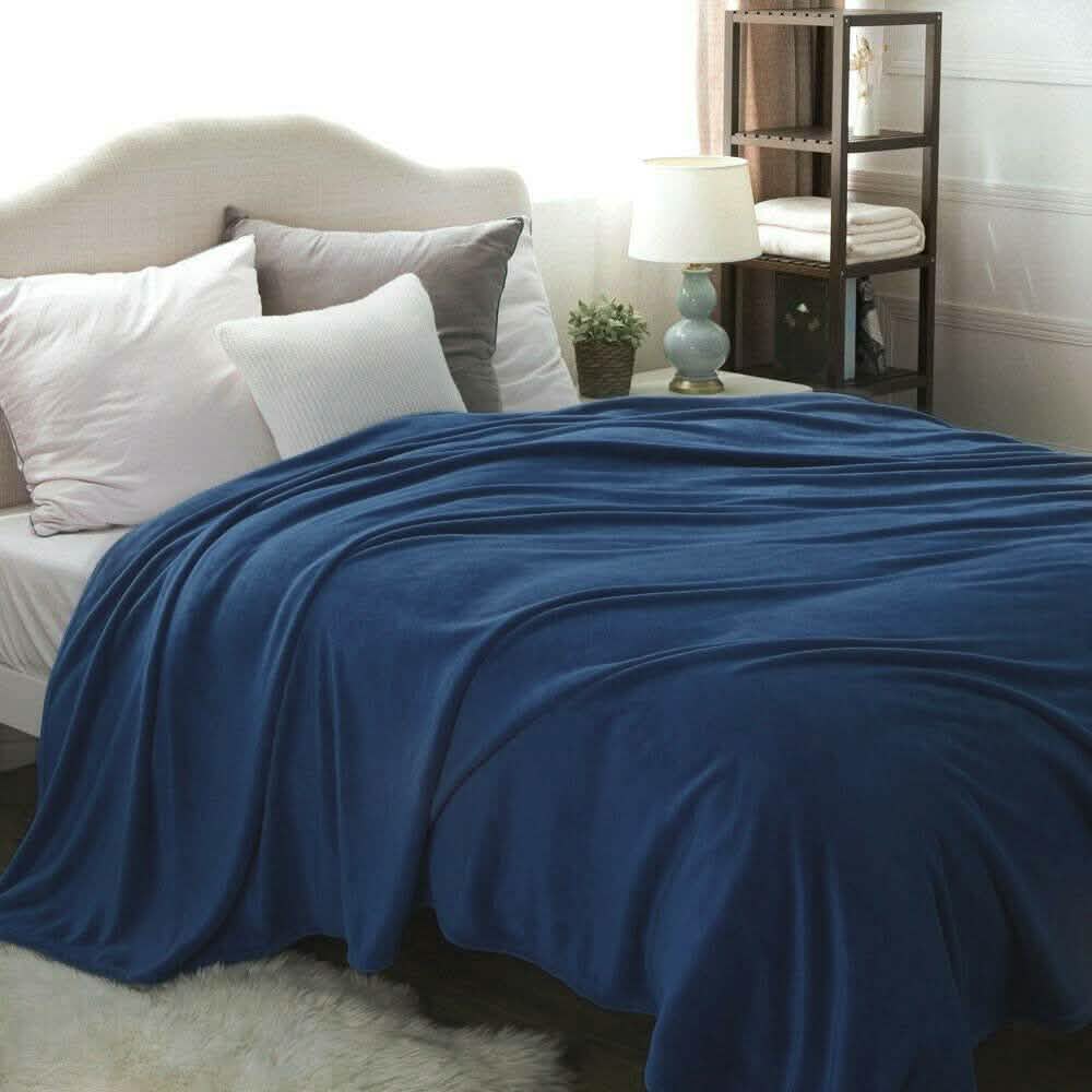 Kathy Ireland Flannel Solid Microplush Bed Blankets DailySale