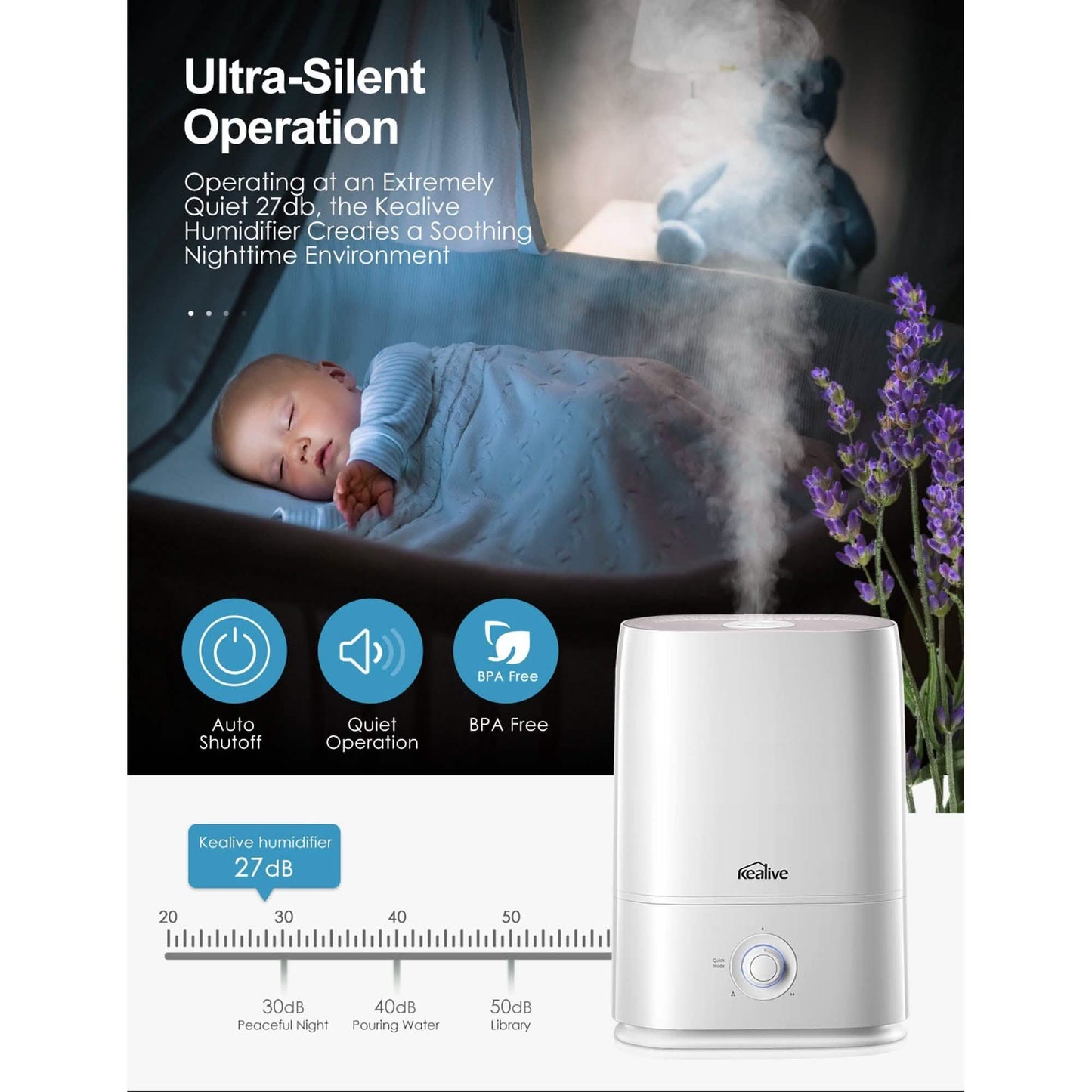 Kealive Cool Mist Humidifier DailySale