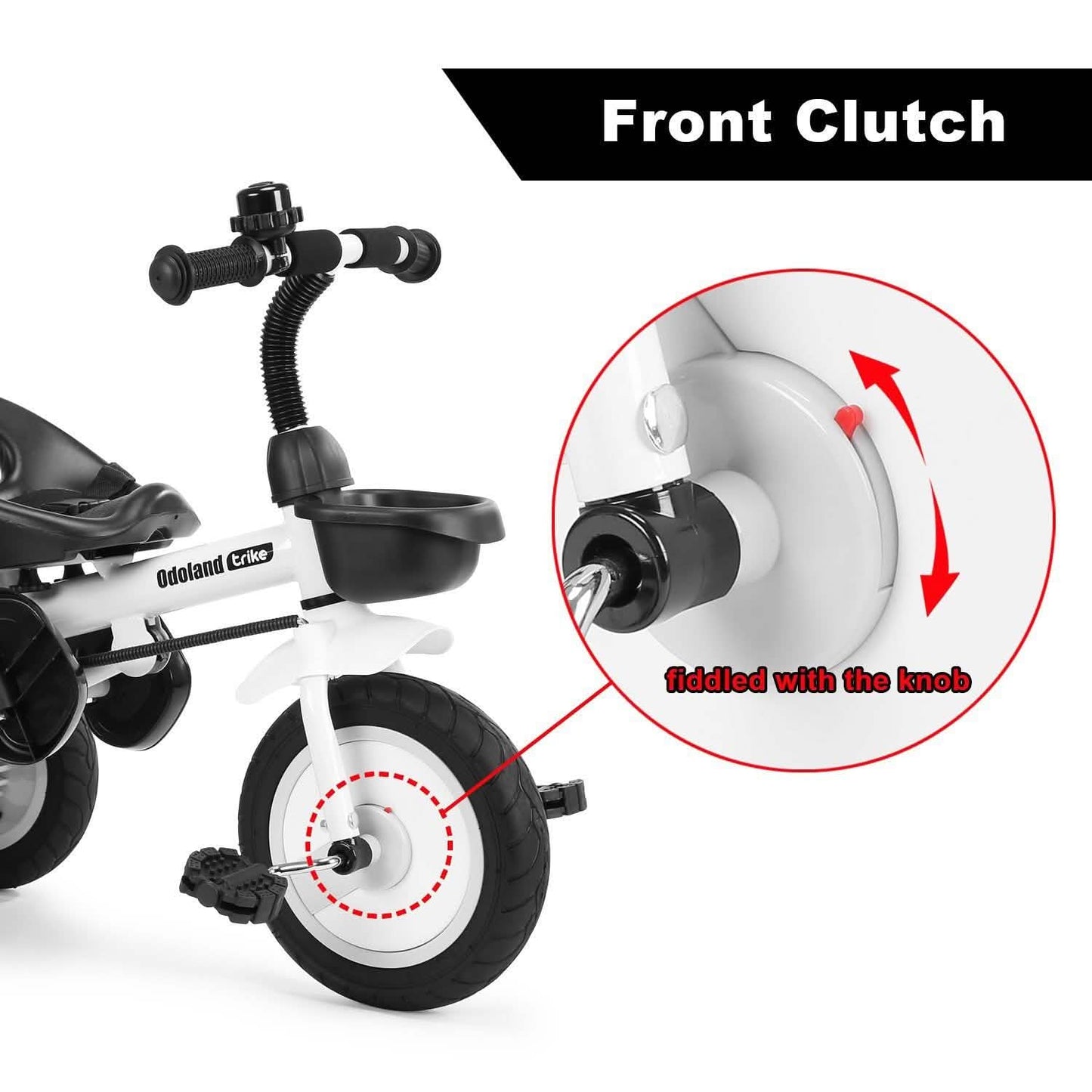 Kid Tricycle Stroller With Retractable Push Handle DailySale