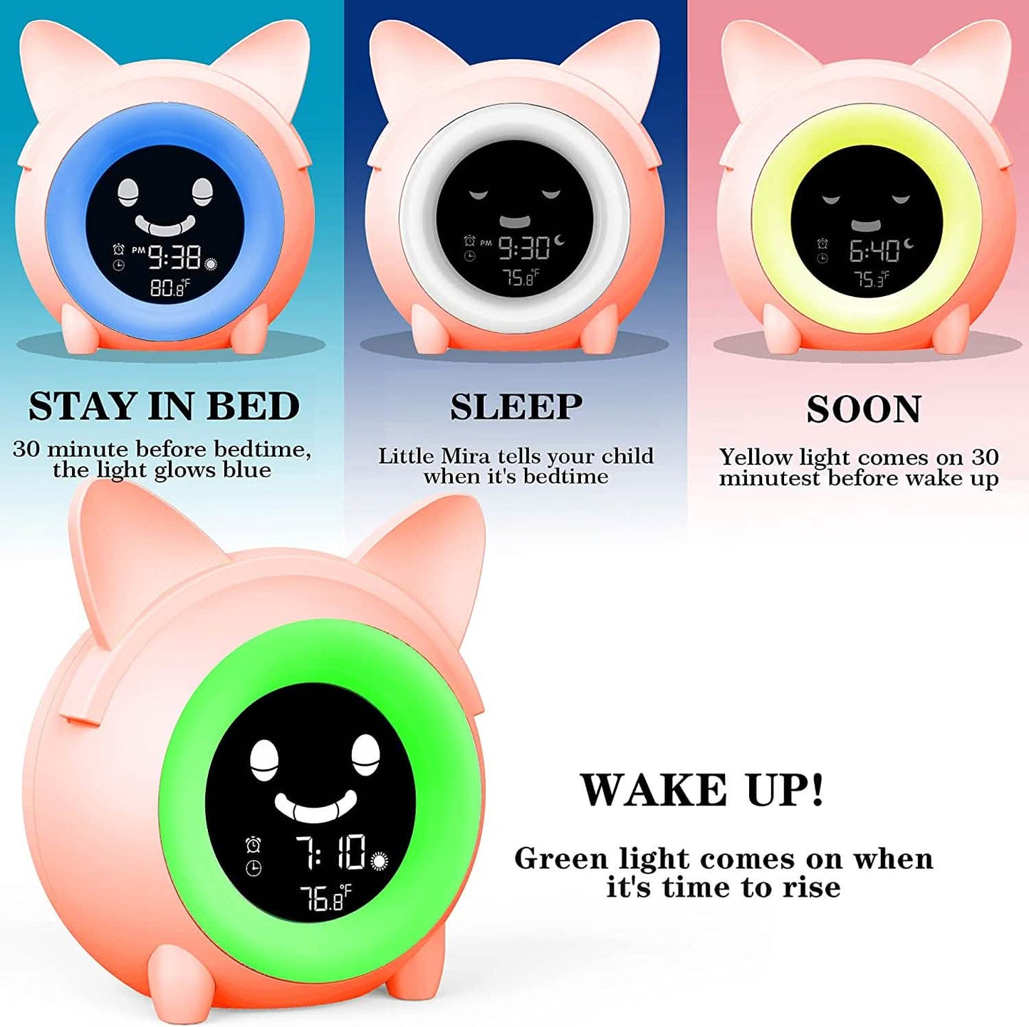 Kids Digital Alarm Clock with Night Light DailySale