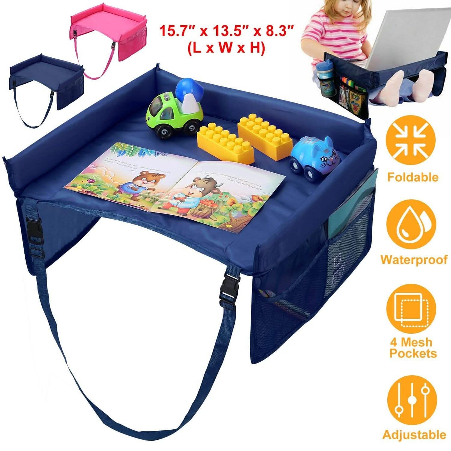 Kids Safety Travel Tray Waterproof Car Seat DailySale