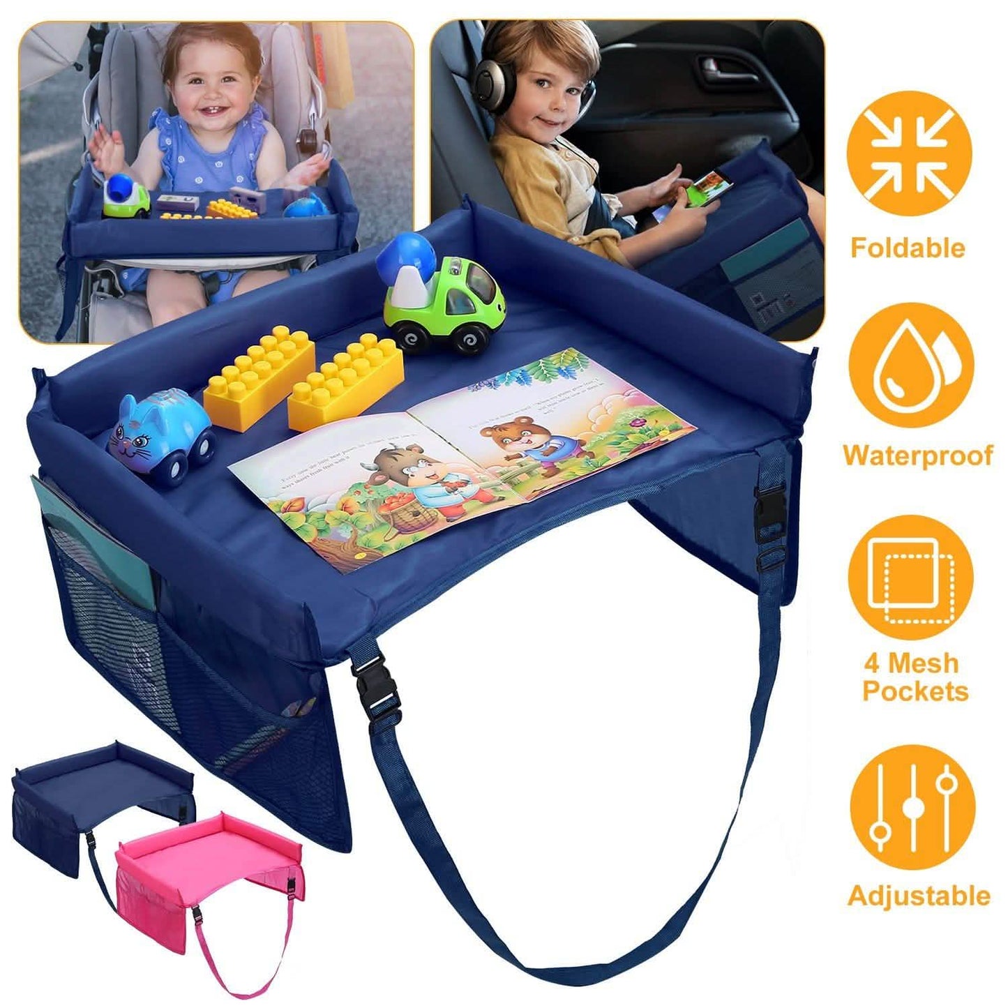 Kids Safety Travel Tray Waterproof Car Seat DailySale