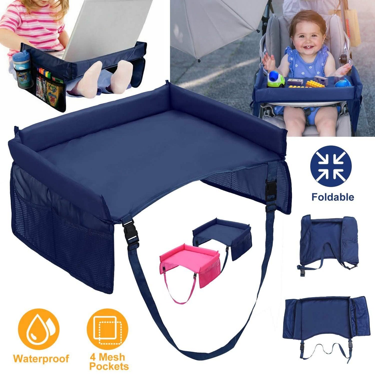 Kids Safety Travel Tray Waterproof Car Seat DailySale
