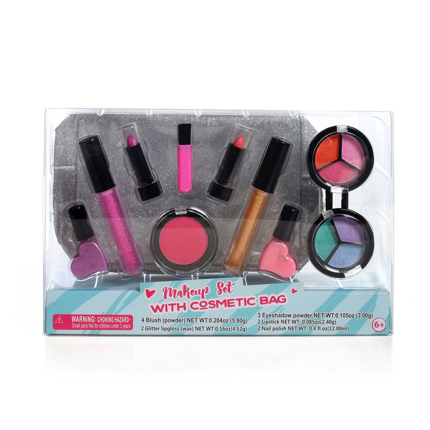 Kids Washable Makeup Set with a Glitter Cosmetic Bag DailySale